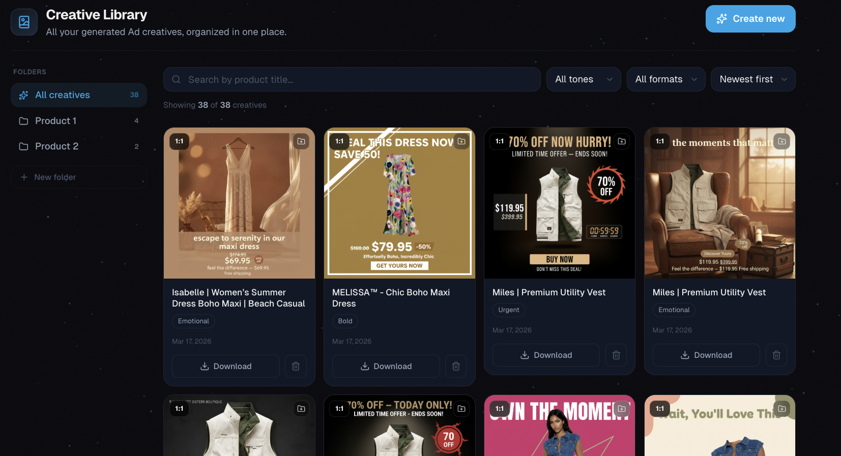 Creative Library screenshot